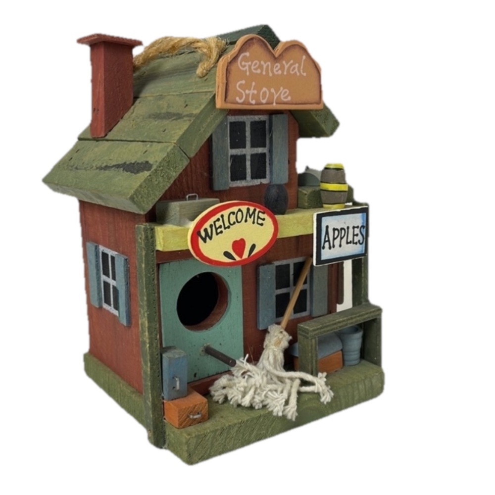 Birdhouse Rustic General Store Wooden Decor